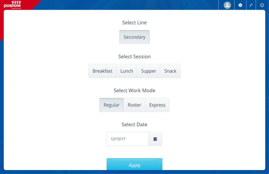 WebPOS Meal Selection screen JPG