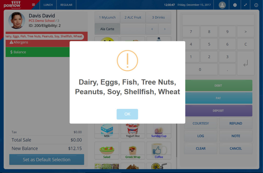 WebPOS allergy allert screen JPG